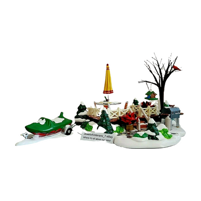 1999 “The Backyard Patio” Set of 2 – Department 56 Original Snow Village, Item #52836 Image4