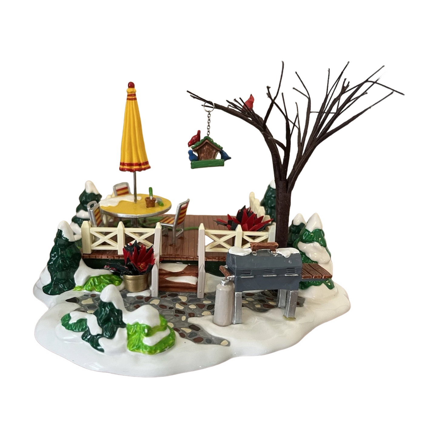 1999 “The Backyard Patio” Set of 2 – Department 56 Original Snow Village, Item #52836 Image7