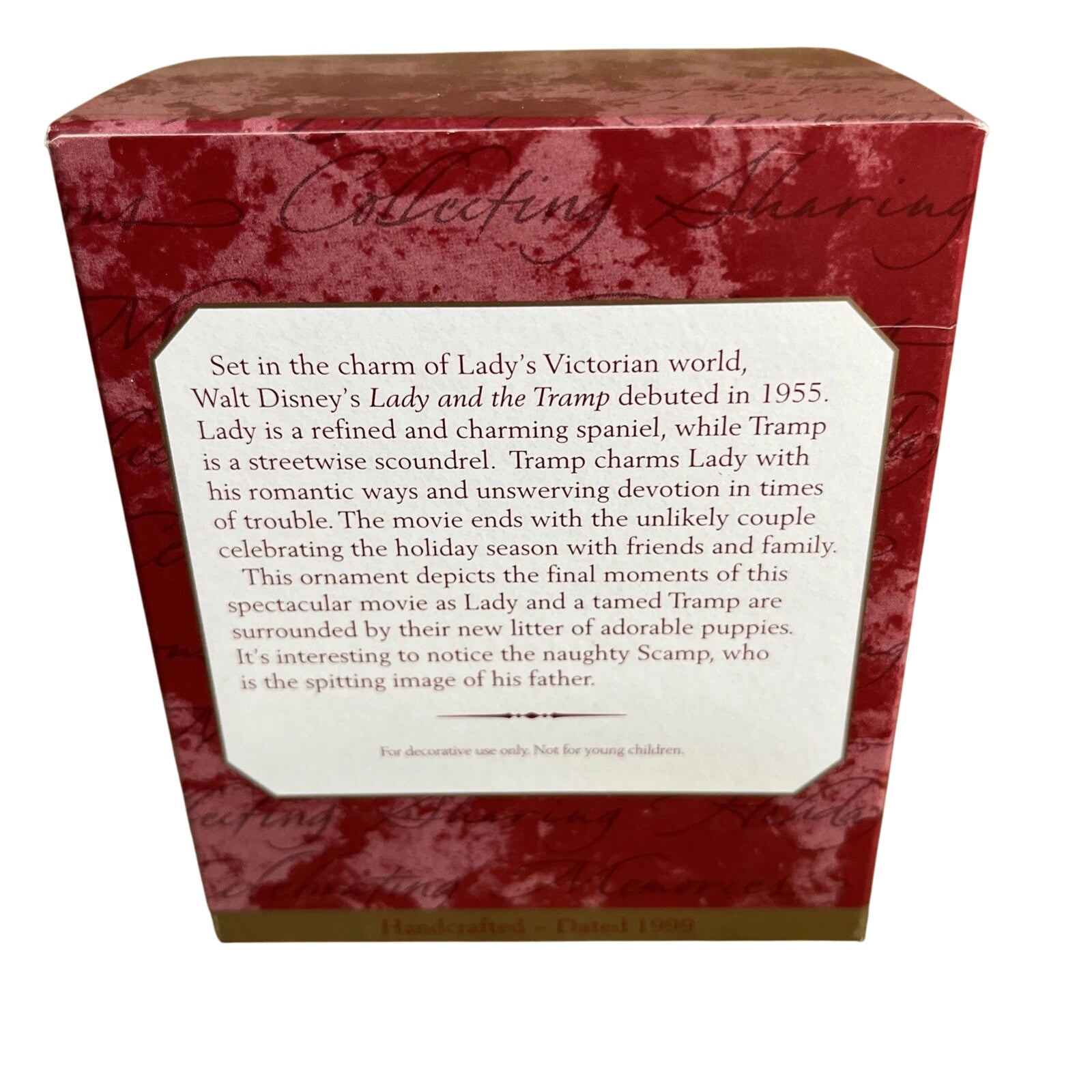 1999 The Family Portrait Hallmark Ornament (Lady and the Tramp) QXD4149