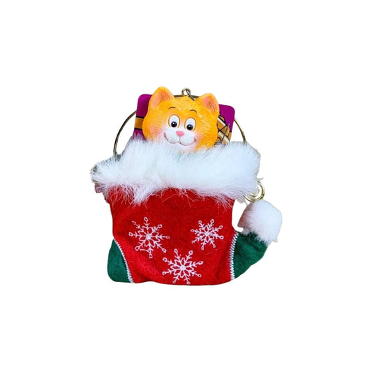 1999 The Purr-fect Stocking Stuffer (Kitten) Carlton Cards Heirloom Ornament CXOR-060N Image1