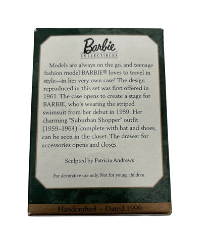 1999 Travel Case & Barbie Hallmark Ornament (Barbie Cases) QXI6129