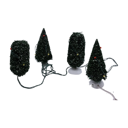 1999 “Twinkling Lit Shrubs – Green Set of 4” – Department 56 Village Accessories Item #56.52824 Image3