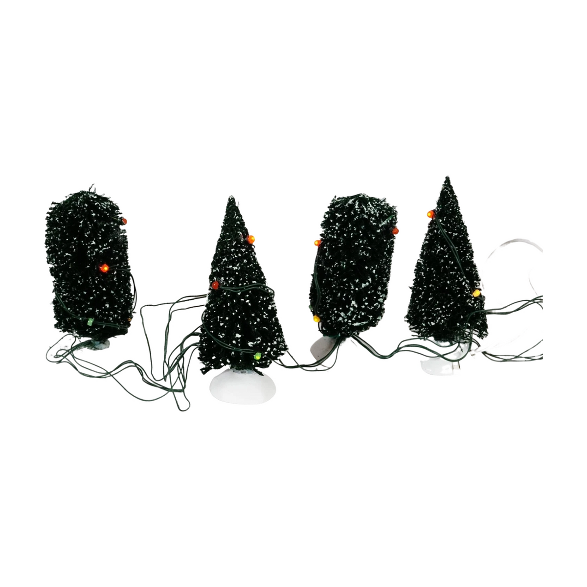 1999 “Twinkling Lit Shrubs – Green Set of 4” – Department 56 Village Accessories Item #56.52824 Image4