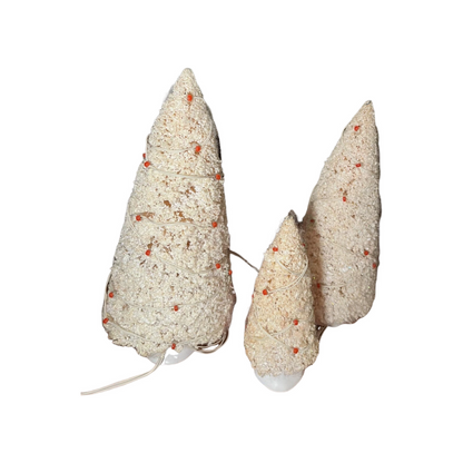 1999 “Twinkling Lit Trees – White Set of 3” — Department 56 Village Accessories Item #56.56723 Image3