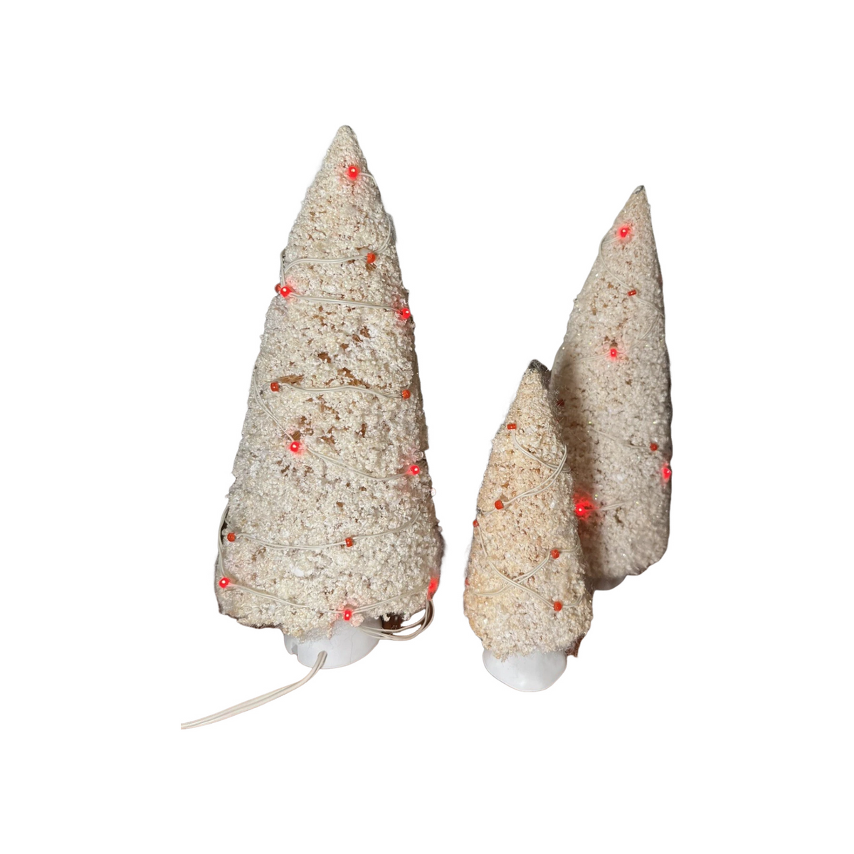 1999 “Twinkling Lit Trees – White Set of 3” — Department 56 Village Accessories Item #56.56723 Image5