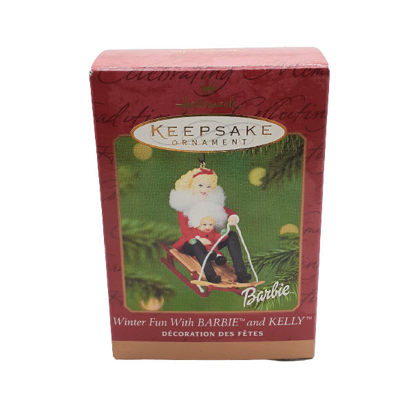 1999 Winter Fun with Barbie & Kelly Hallmark Ornament (Barbie) QXI6561