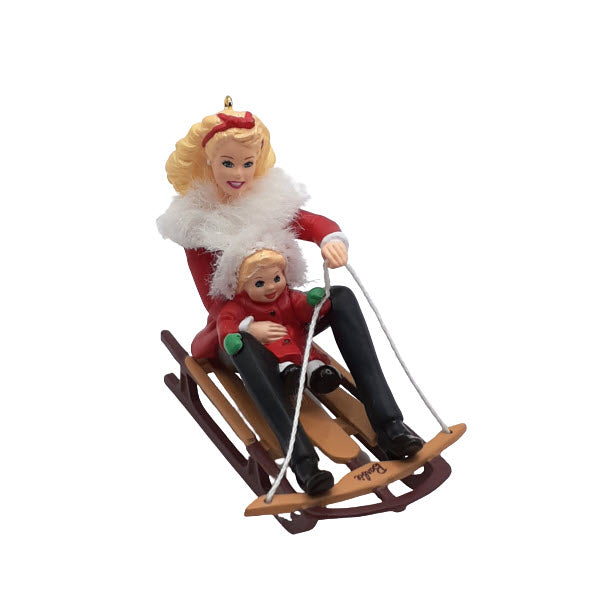 1999 Winter Fun with Barbie & Kelly Hallmark Ornament (Barbie) QXI6561