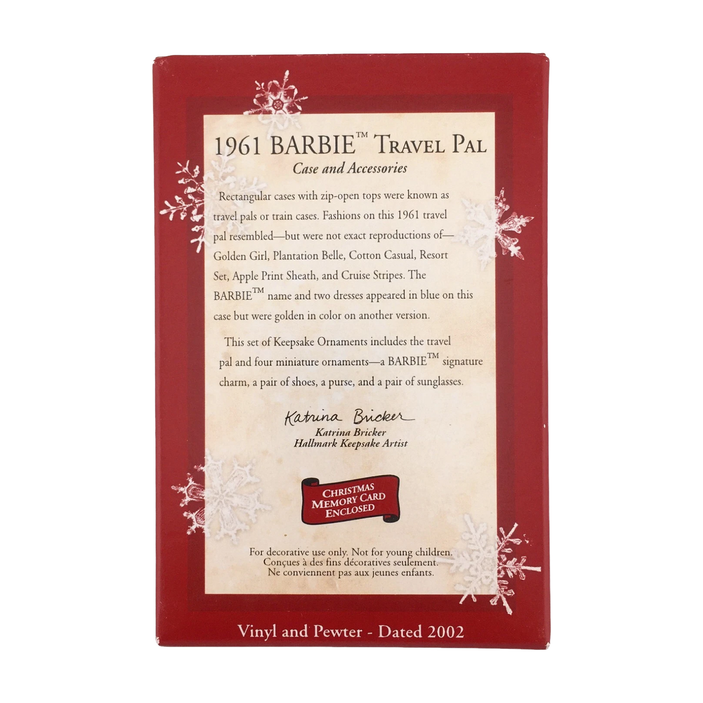 2001 (1961) Travel Pal Case & Accessories (Barbie Cases)