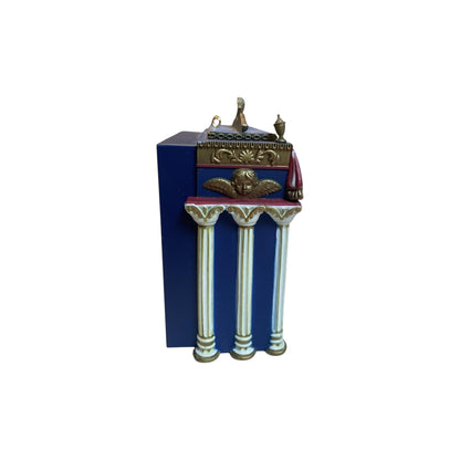 Decorative podium with columns on a white background