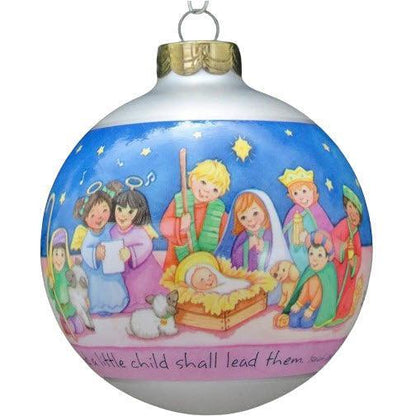 2000 Celebrate His Birth Hallmark Ornament (Ball) QX2464