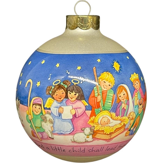 2000 Celebrate His Birth Hallmark Ornament (Ball) QX2464