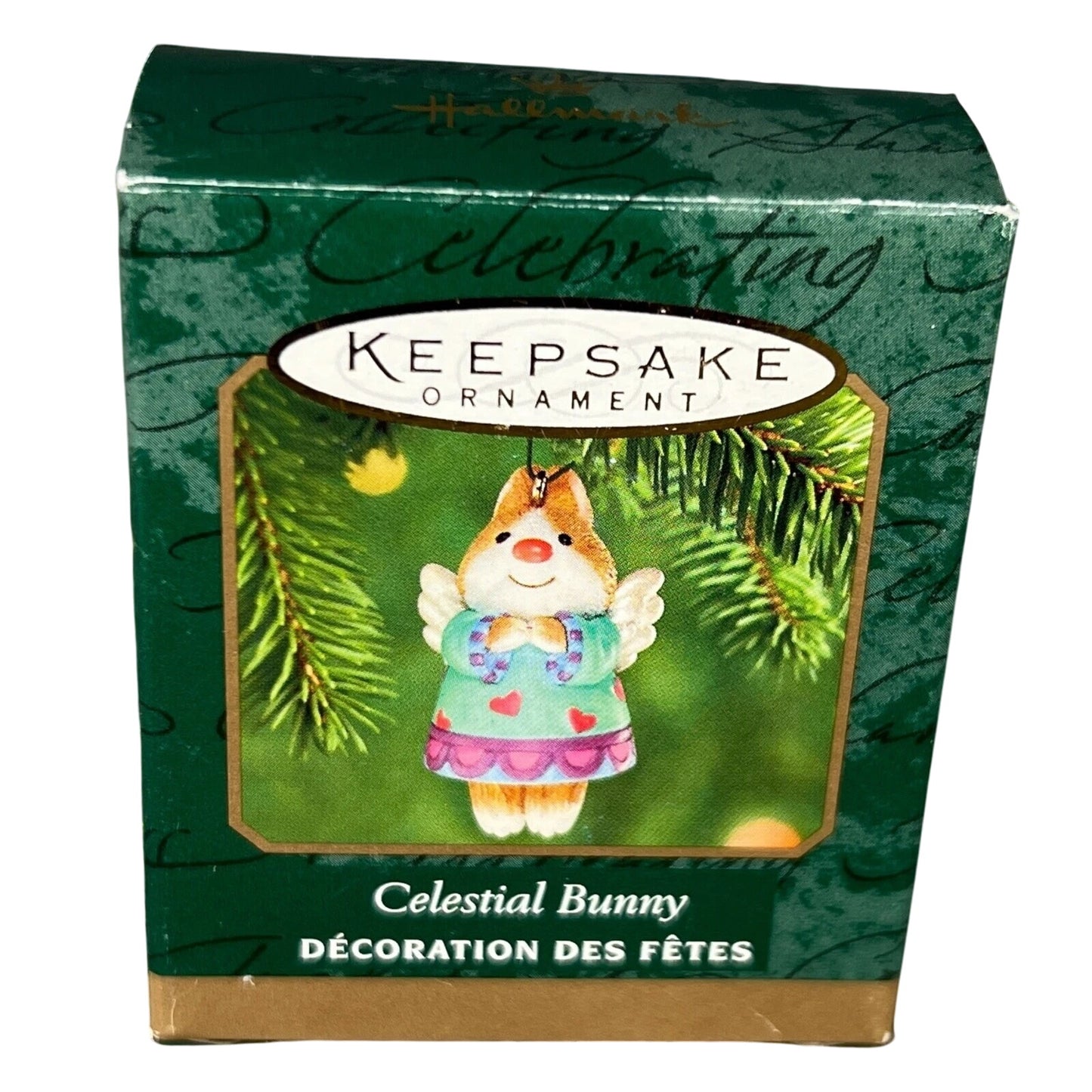 2000 Celestial Bunny Hallmark Ornament (Angel) QXM6641