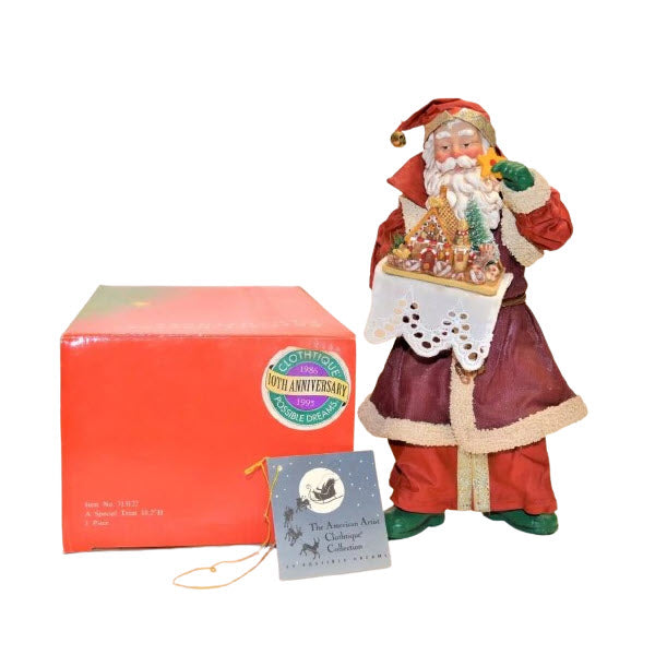2000 Clothtique Possible Dreams "A Special Treat" Santa Claus Christmas Figurine - Collectible Holiday Decor