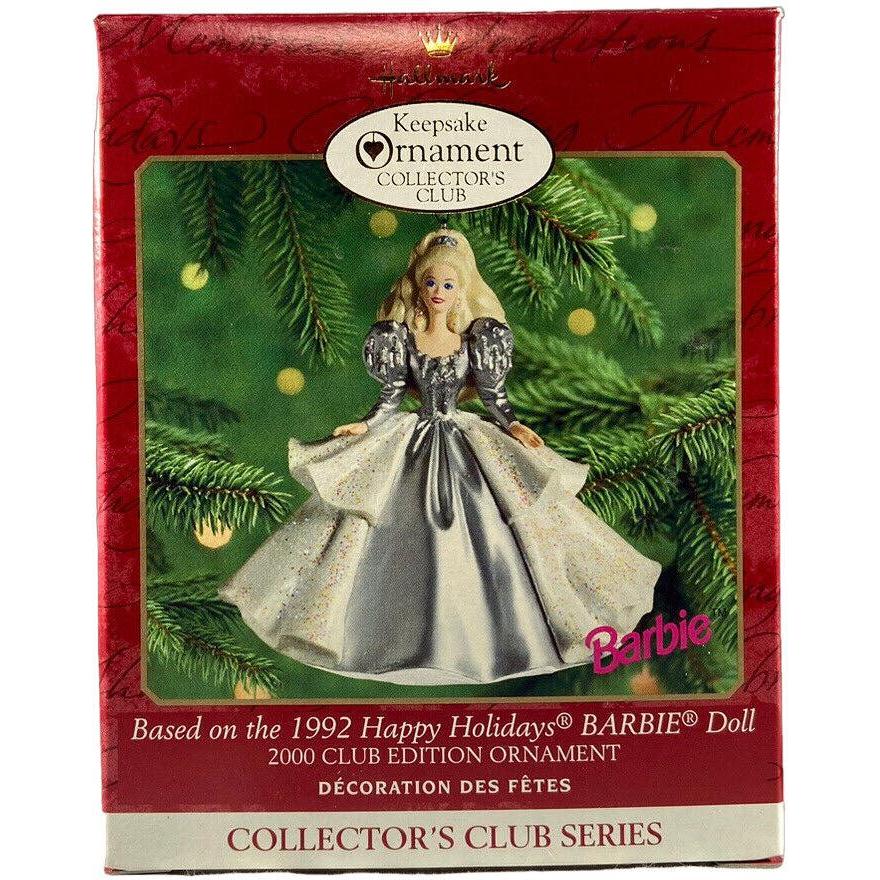 2000 Hallmark Ornament (1992) Happy Holidays Barbie Hallmark Ornament (Holiday Barbie Collector's Club) QXC4494