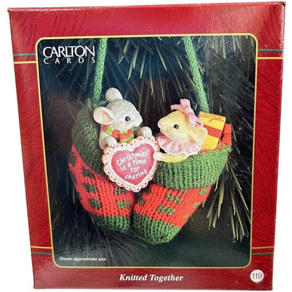2000 Knitted Together Carlton Cards Ornaments (Mouse) CXOR-113C