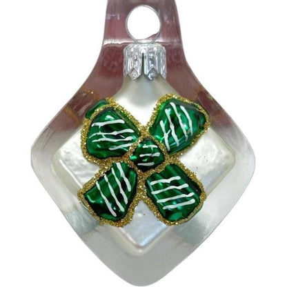 2000 Li'l Gift - Green Bow Hallmark Ornament (Blown Glass) QBG4344
