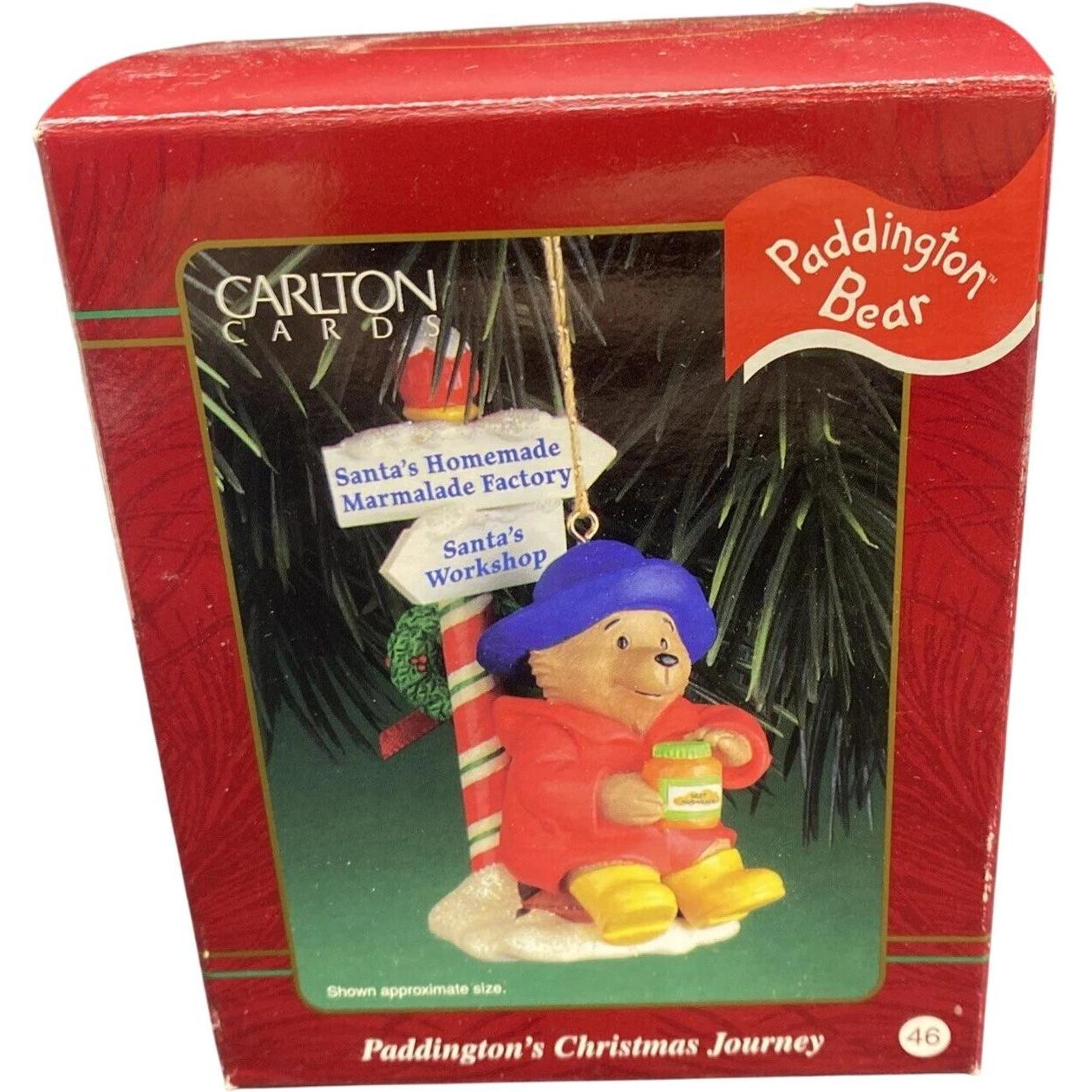 2000 Paddington's Christmas Journey Carlton Cards Ornaments (Movie TV) CXOR-052C