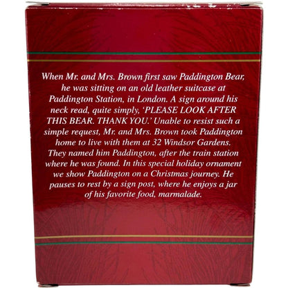 2000 Paddington's Christmas Journey Carlton Cards Ornaments (Movie TV) CXOR-052C