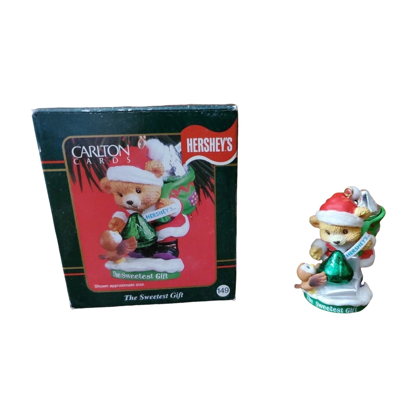 2000 The Sweetest Gift -Teddy Bear Carlton Cards Ornaments (Hershey's) CXOR-141C
