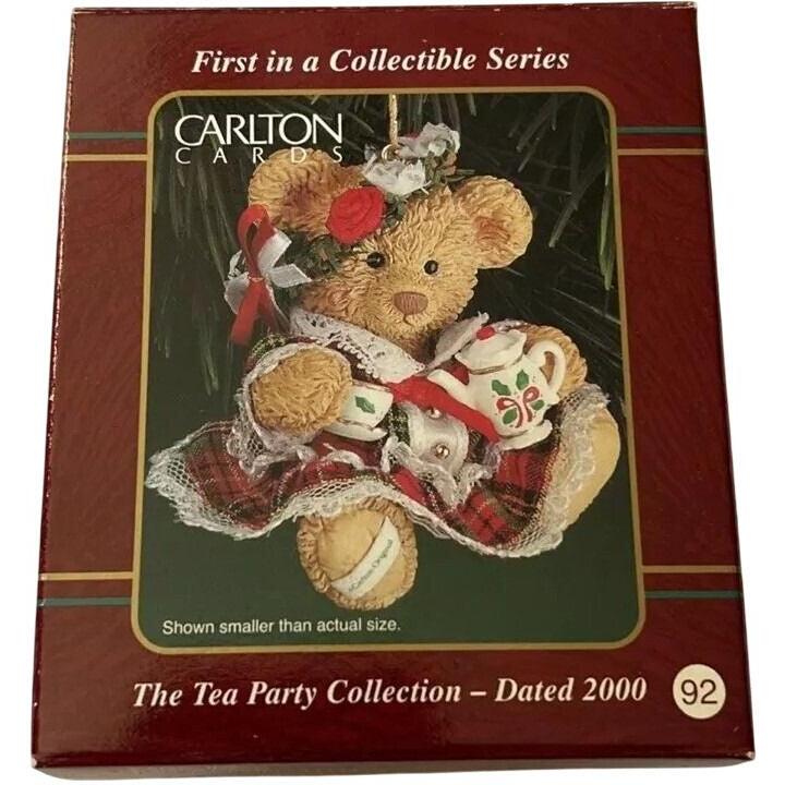 2000 The Tea Party Collection Carlton Cards Ornaments (Teddy Bear) CXOR-095C