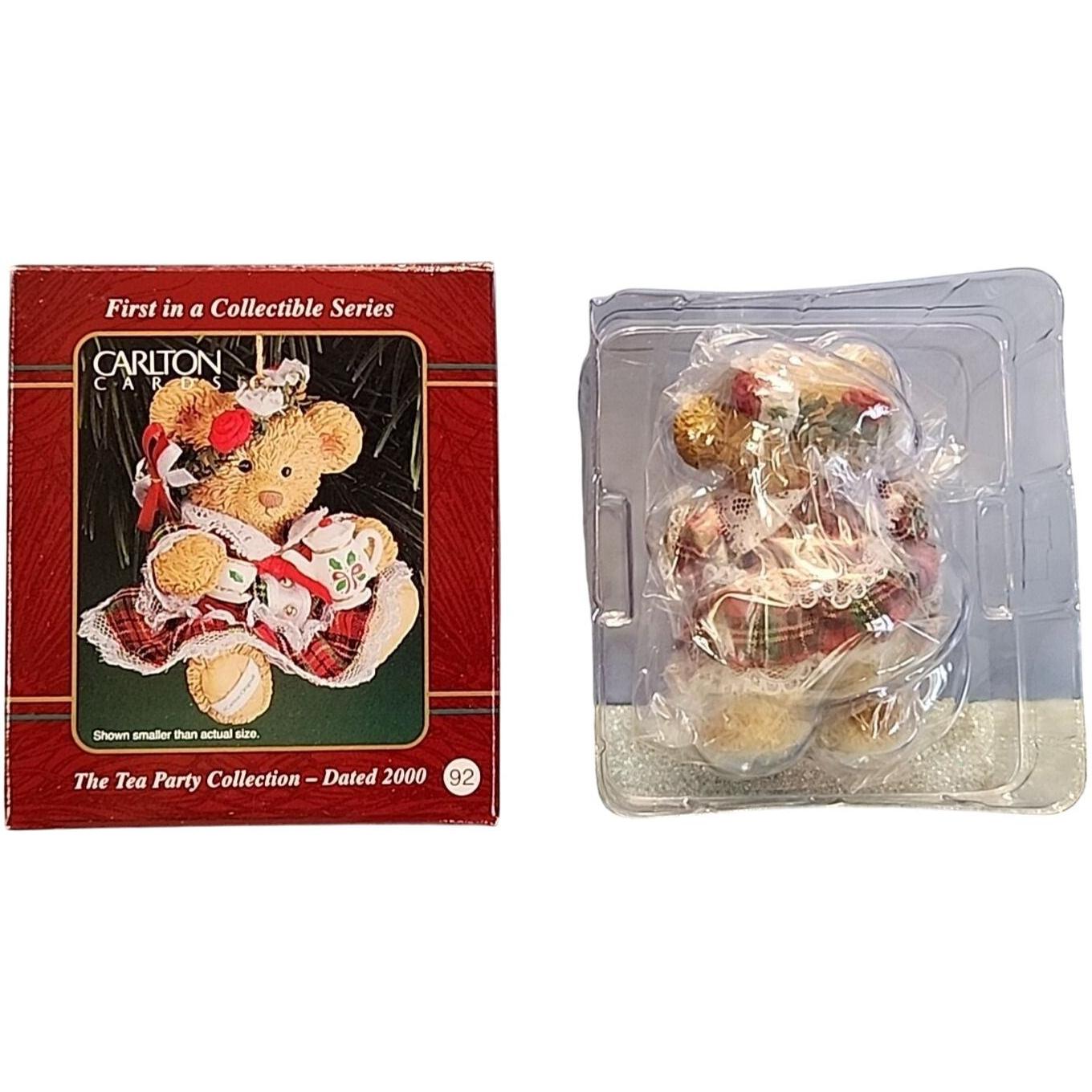 2000 The Tea Party Collection Carlton Cards Ornaments (Teddy Bear) CXOR-095C