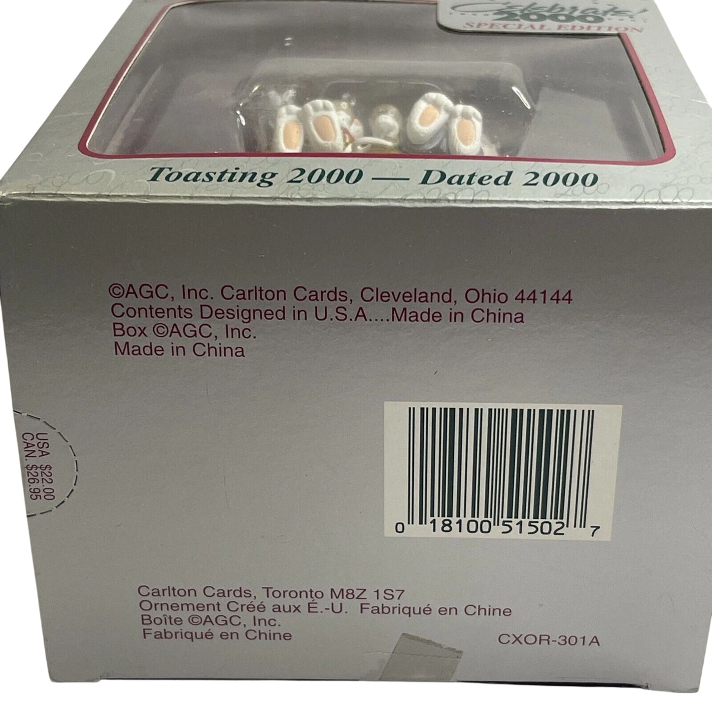 2000 Toasting 2000 Carlton Cards Ornaments (Mouse) CXOR-301A