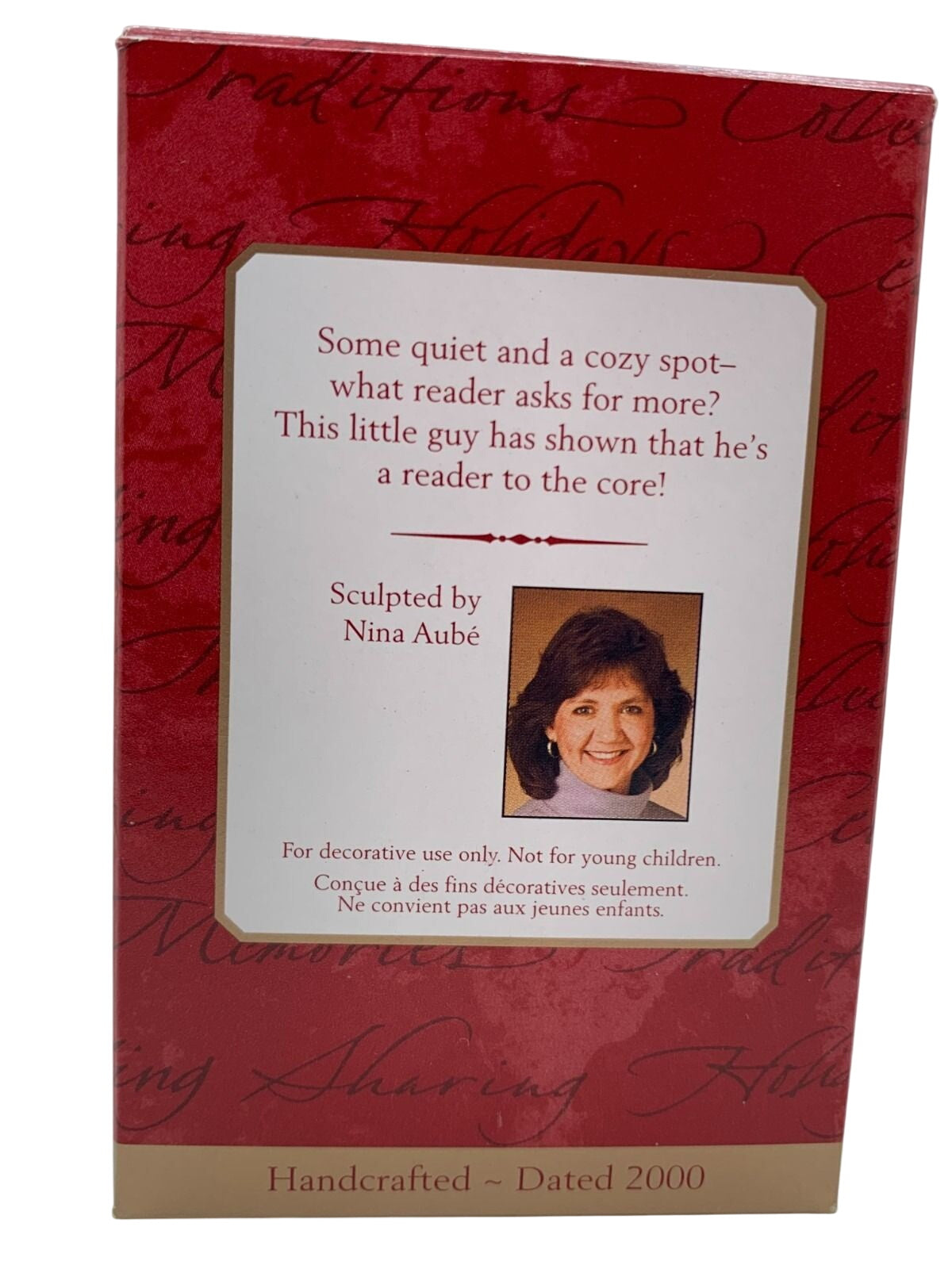 2000 A Reader to the Core Hallmark Ornament (Apple & Bookworm) QX6974