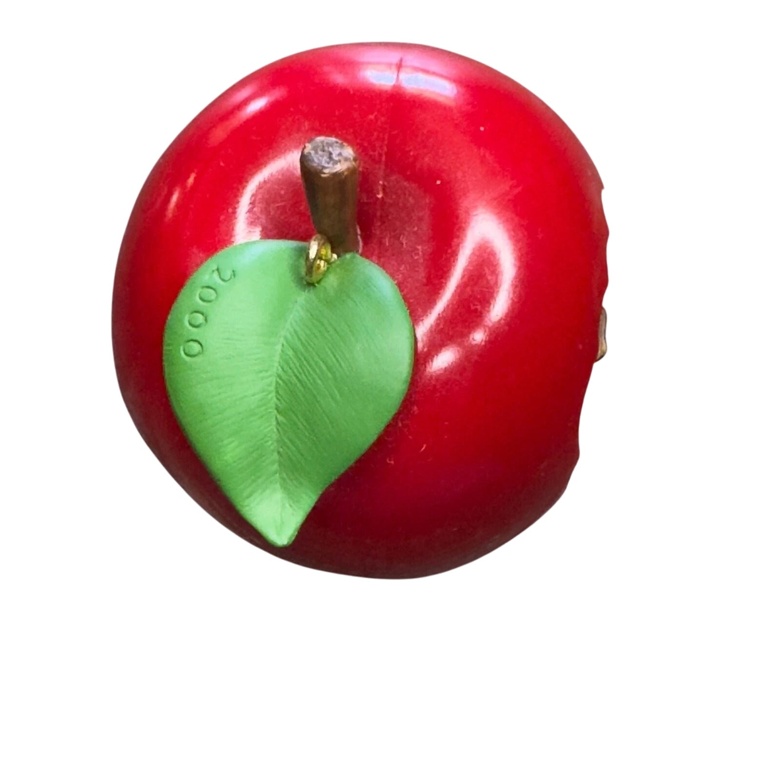 2000 A Reader to the Core Hallmark Ornament (Apple & Bookworm) QX6974