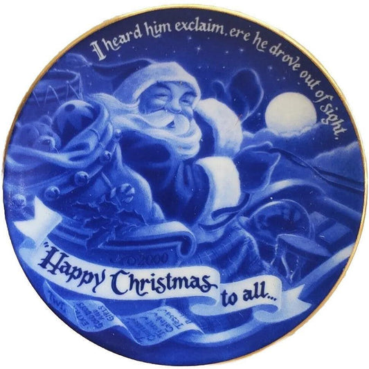 2000 A Visit from St. Nicholas Hallmark Ornament (Blue Plate) QX8344