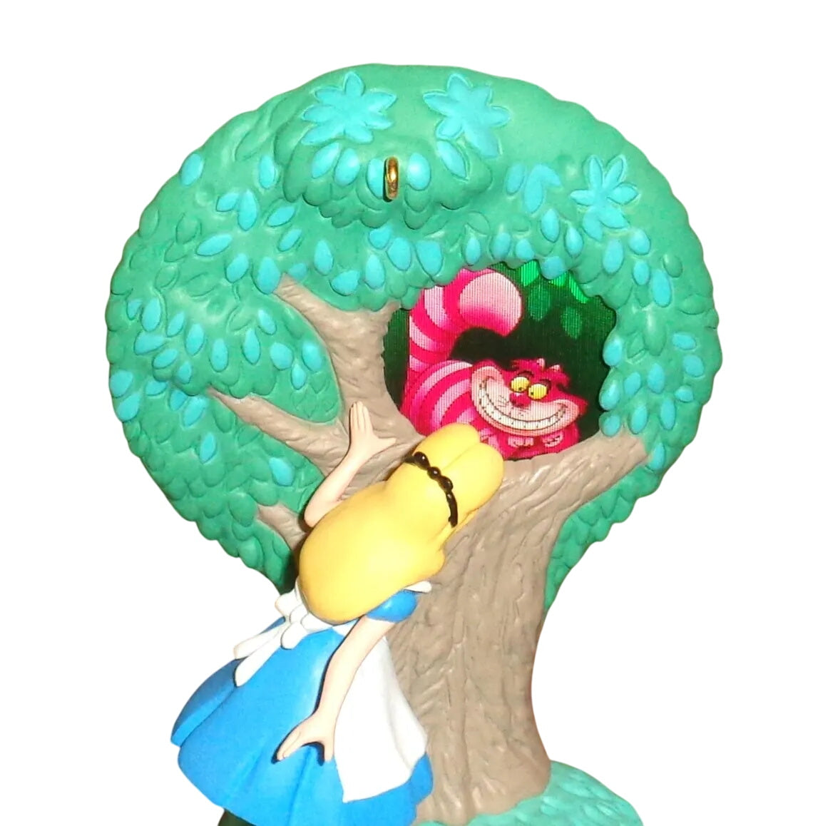 2000 Alice Meets the Cheshire Cat Hallmark Ornament (Alice in Wonderland) QXD4011