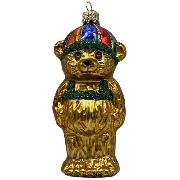 2000 Backpack Bear - Blown Glass Hallmark Ornament (Crayola) QBG4071
