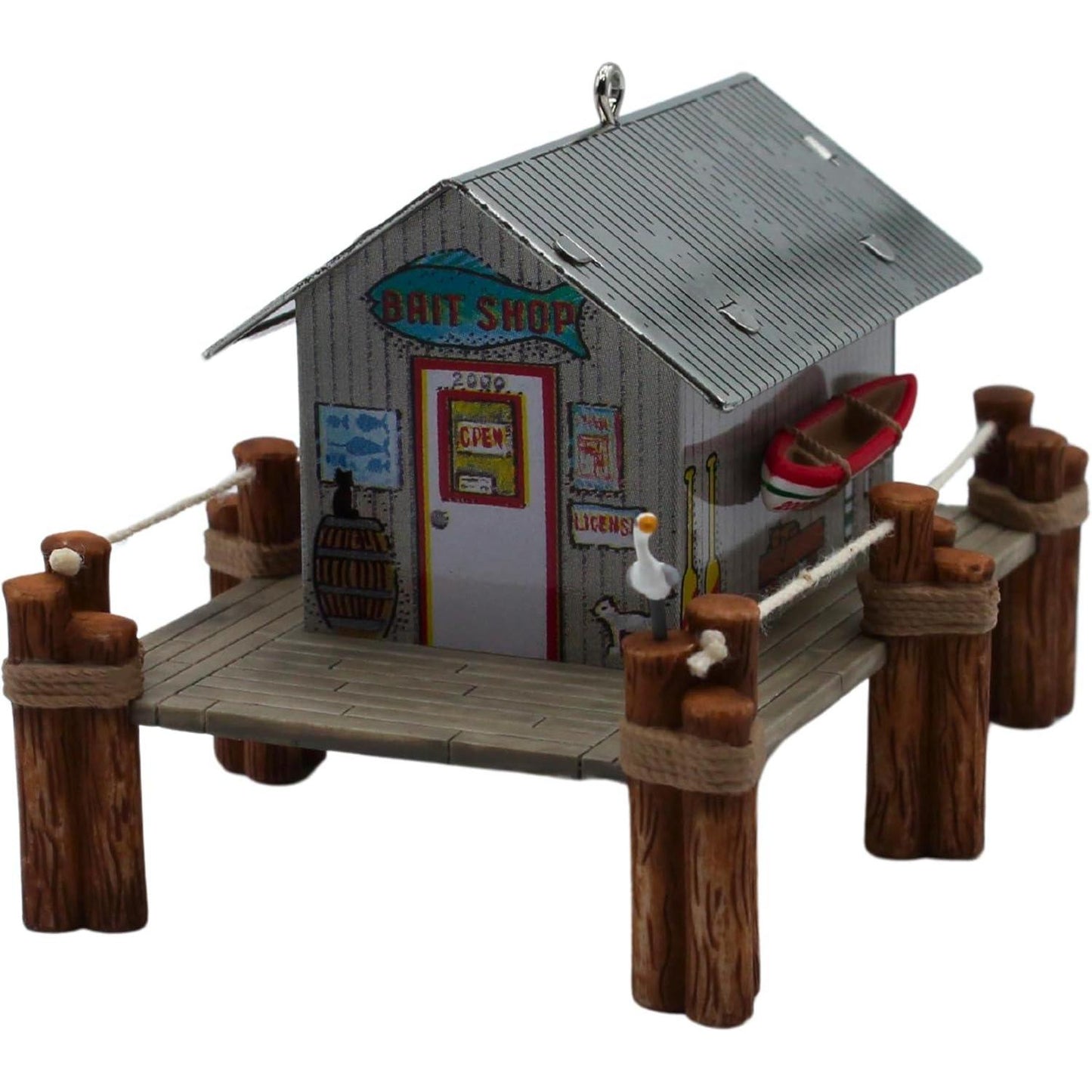 2000 Bait Shop With Boat Hallmark Ornament (Town and Country) QX6631
