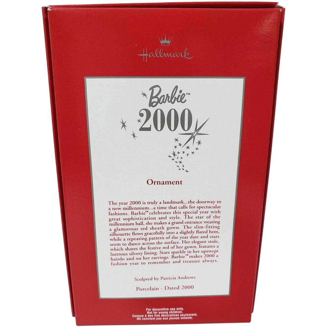 2000 Barbie 2000 Hallmark Ornament (Porcelain Barbie) QXC4531