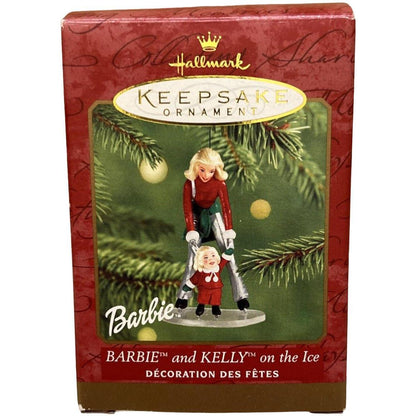 2000 Barbie and Kelly on the Ice Hallmark Ornament (Barbie) QXI6915