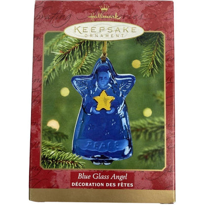 2000 Blue Glass Angel Hallmark Ornament (Angel) QX8381
