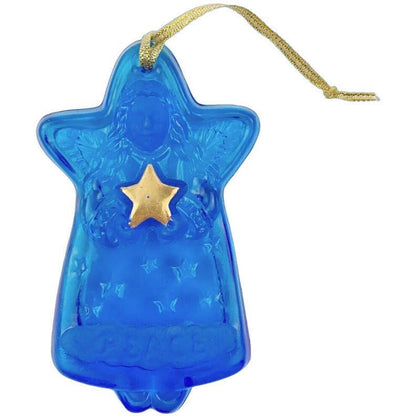2000 Blue Glass Angel Hallmark Ornament (Angel) QX8381