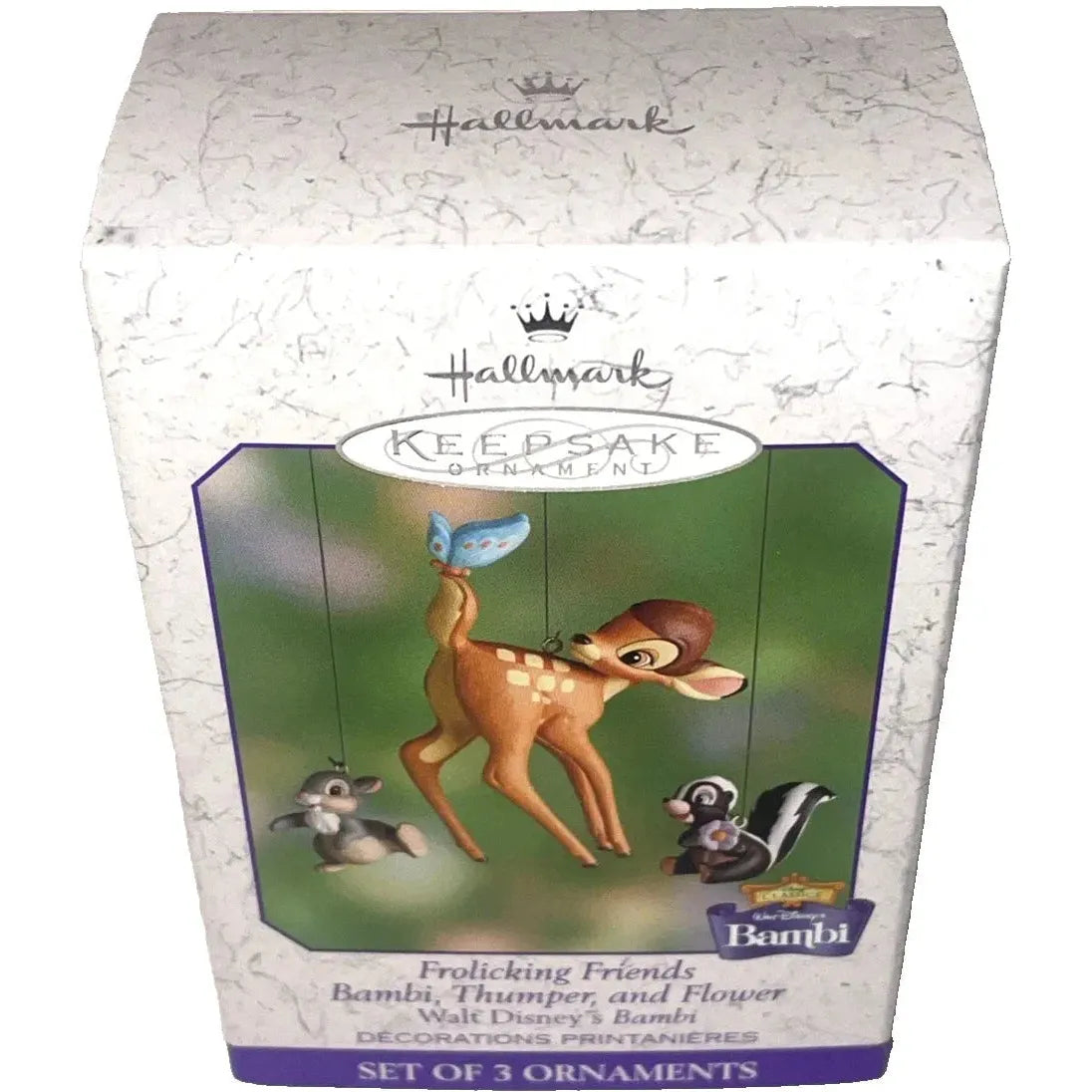 2000 Frolicking Friends Bambi, Thumper, and Flower Hallmark Ornament (Bambi) QEO8434