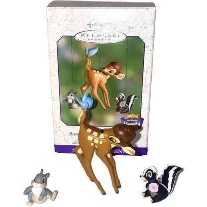 2000 Frolicking Friends Bambi, Thumper, and Flower Hallmark Ornament (Bambi) QEO8434