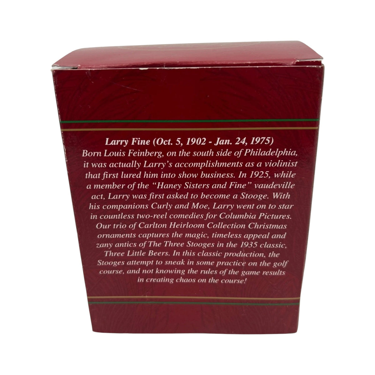 2000 Golfing Goofballs - Larry Carlton Cards Ornaments (The Three Stooges) CXOR-076C Image6
