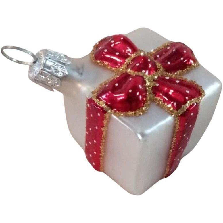 2000 Lil' Gift - Red Bow Hallmark Ornament (Blown Glass) QBG4341