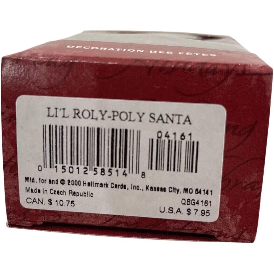 2000 Li'l Roly-Poly Santa (Blown Glass)