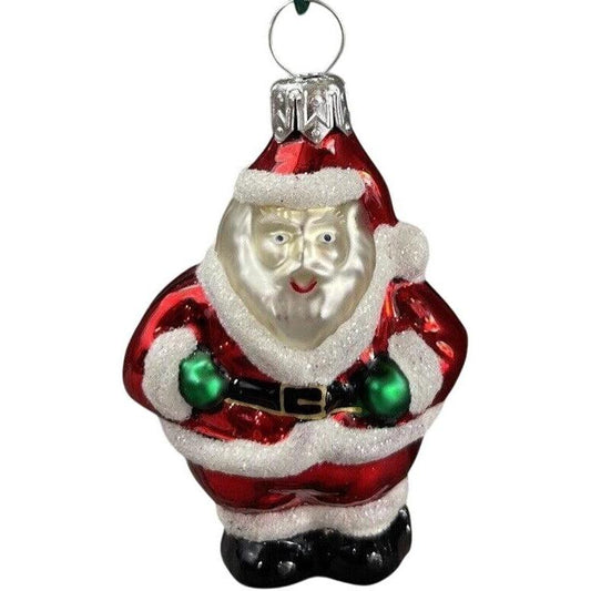 2000 Li'l Roly-Poly Santa (Blown Glass)