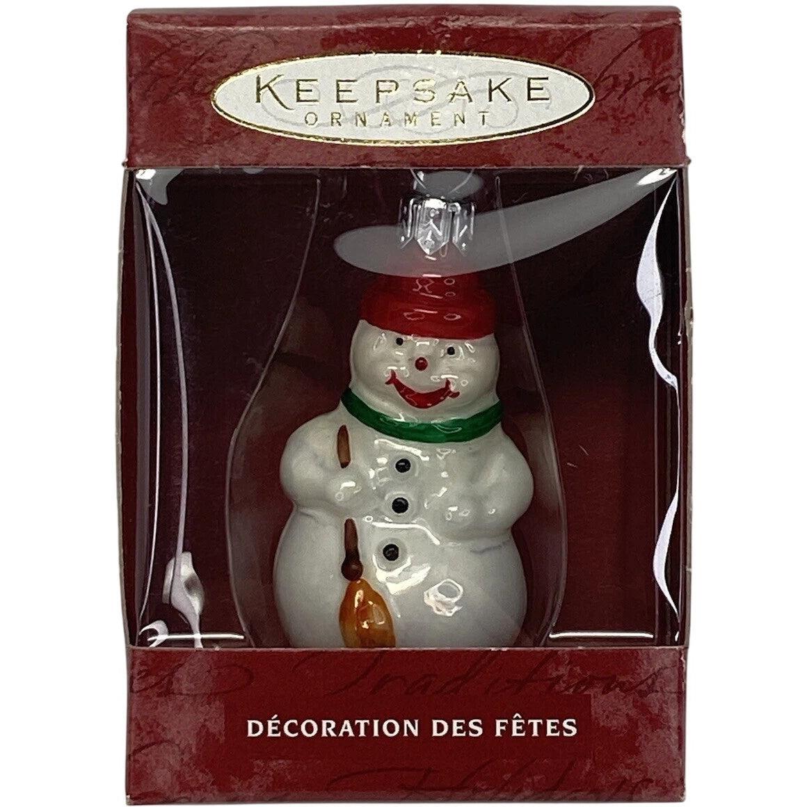 2000 Li'l Snowman Traditional Hallmark Ornament (Blown Glass) QBG4351