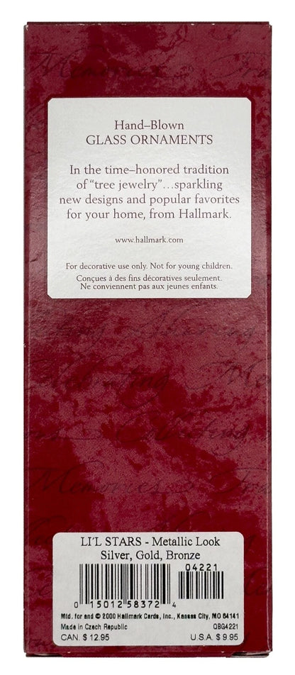 2000 Li'l Stars - Metallic Look Hallmark Ornament (Blown Glass) QBG4221