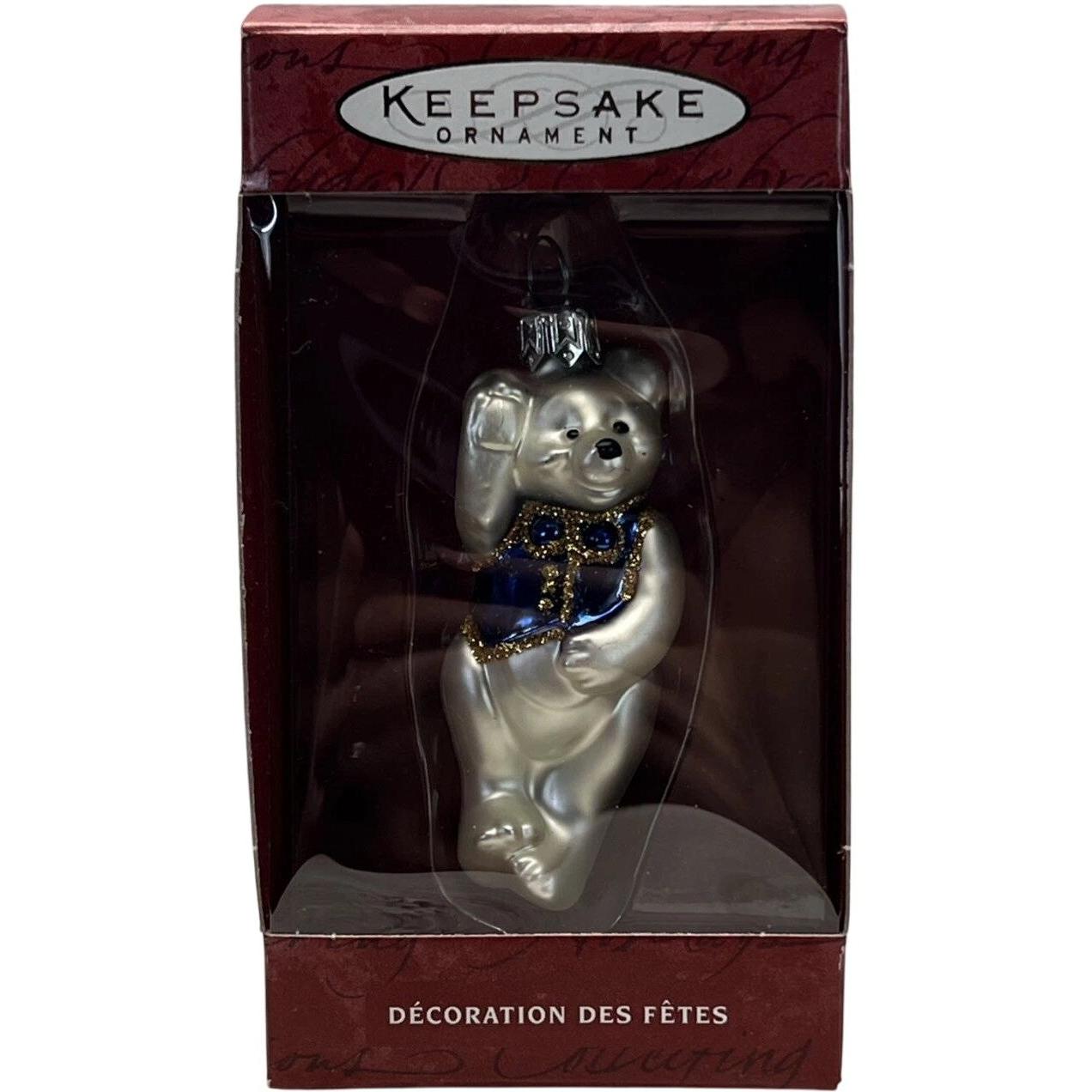 2000 Li'lTeddy Bear Hallmark Ornament (Blown Glass) QBG4264