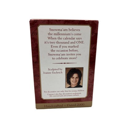 2000 Millennium Snowma'am Hallmark Ornament (Snowmen) QXI5241 Image6