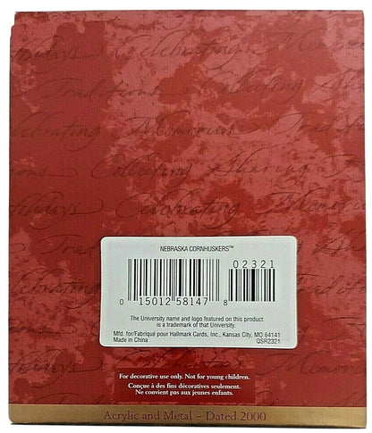 2000 Nebraska Cornhuskers Hallmark Ornament (College Sports) QSR2321