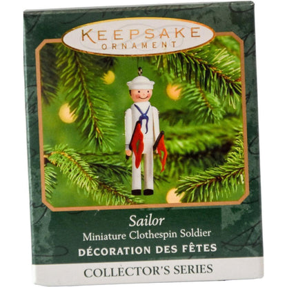 2000 Sailor Clothespin Soldier Hallmark Ornament (Miniature Clothespin Soldier) QXM5334