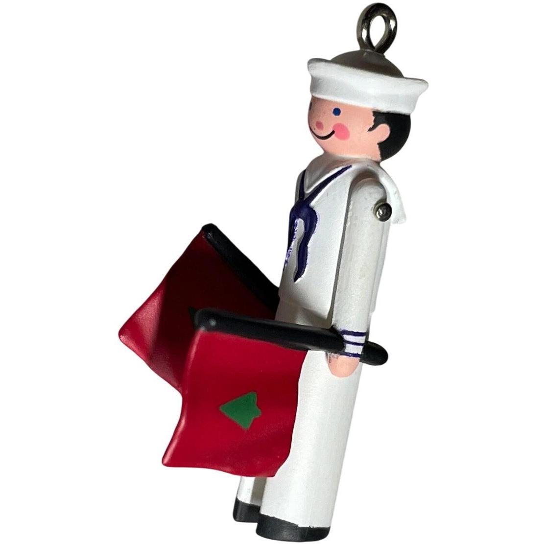 2000 Sailor Clothespin Soldier Hallmark Ornament (Miniature Clothespin Soldier) QXM5334
