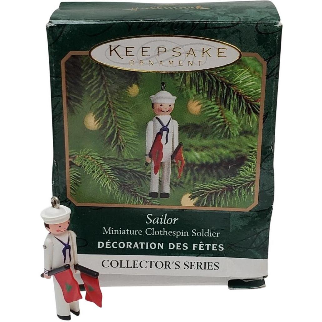 2000 Sailor Clothespin Soldier Hallmark Ornament (Miniature Clothespin Soldier) QXM5334